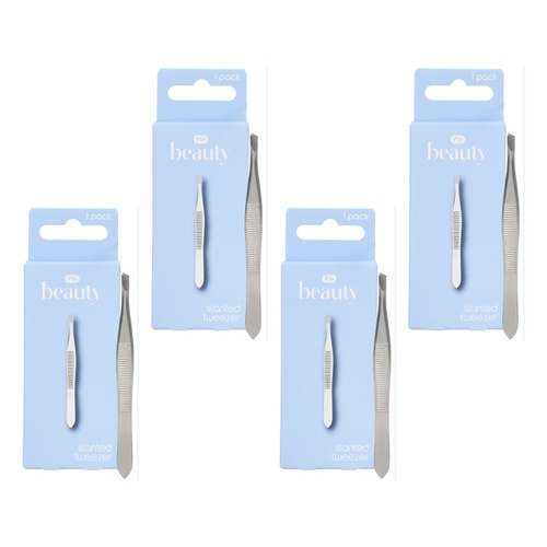 Pharmacy Health Slanted Tweezer Pack of 4