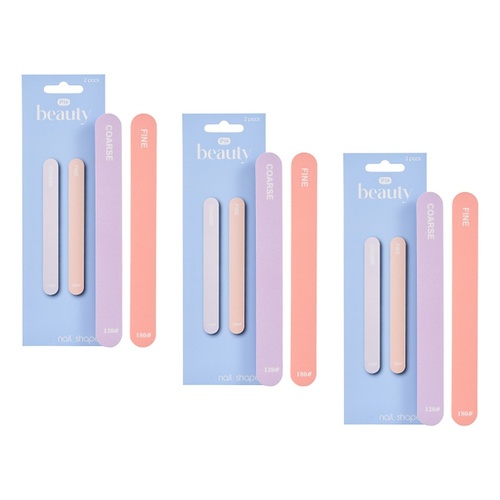 Pharmacy Health Nail File & Shaper 2 Pack Bundle of 3