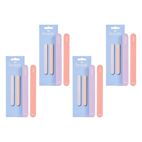 Pharmacy Health Nail File & Shaper 2 Pack Bundle of 4