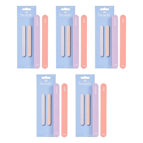 Pharmacy Health Nail File & Shaper 2 Pack Bundle of 5