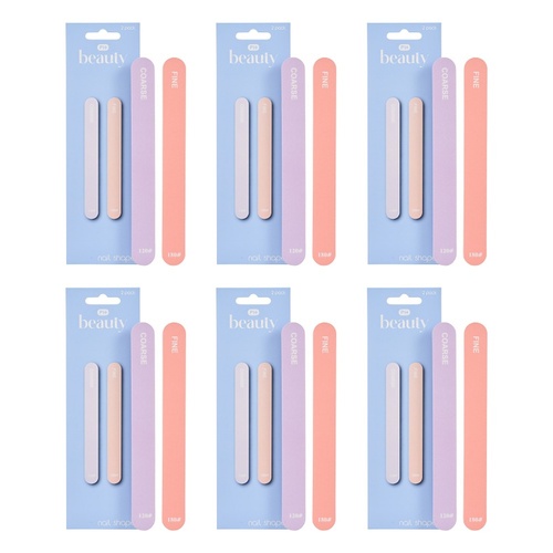Pharmacy Health Nail File & Shaper 2 Pack Bundle of 6
