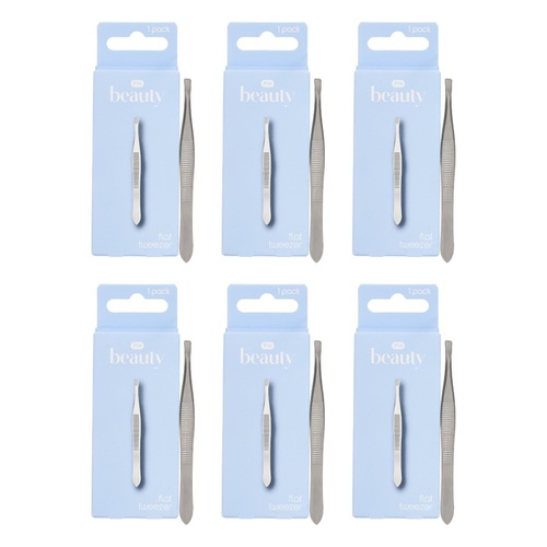 Pharmacy Health Flat Tweezer Pack of 6
