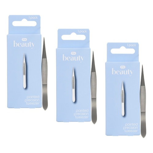 Pharmacy Health Pointed Precision Tweezer Pack of 3