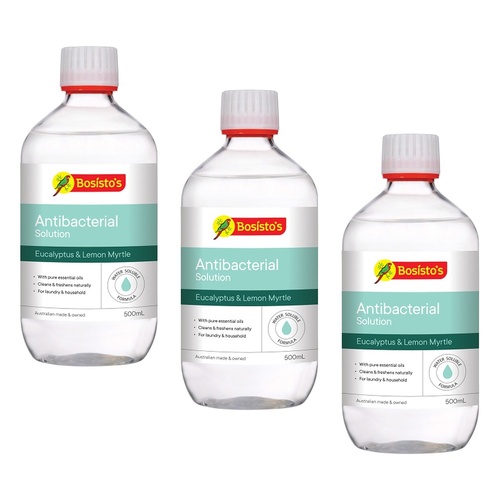 Bosisto's Antibacterial Solution 500mL x 3 Bundle of 3
