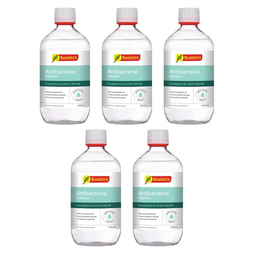 Bosisto's Antibacterial Solution 500mL x 3 Bundle of 5