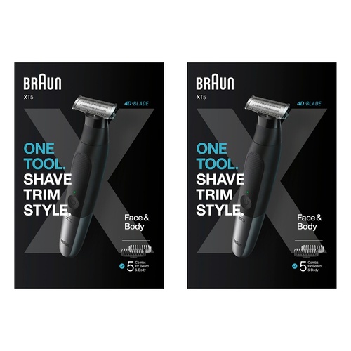 Braun Series XT5 Beard Trimmer, Shaver and Electric Razor for Men Pack of 2