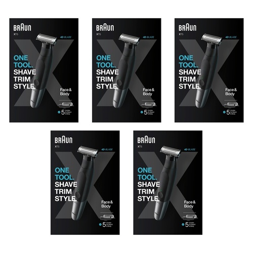 Braun Series XT5 Beard Trimmer, Shaver and Electric Razor for Men Pack of 5