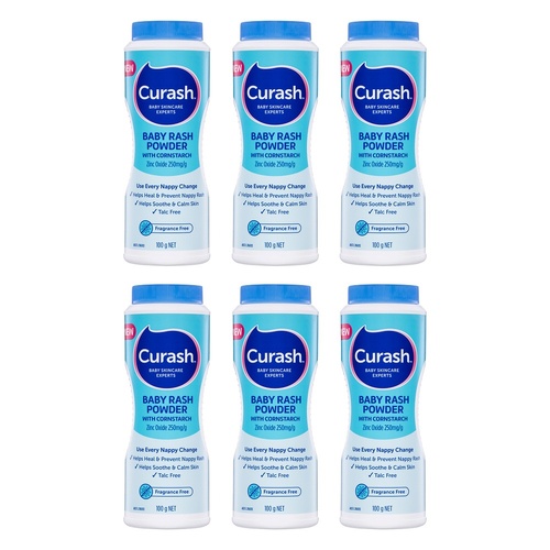 Curash Baby Rash Powder with Cornstarch 100g x 3 Bundle of 6