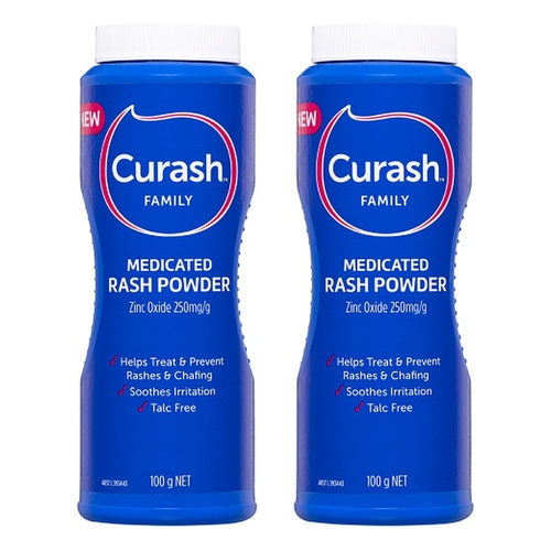 Curash Family Medicated Rash Powder 100g x 3 Bundle of 2