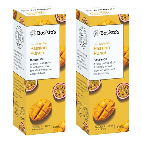 Bosisto's Passion Punch Diffuser Oil 10mL Pack of 2