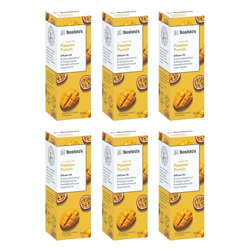 Bosisto's Passion Punch Diffuser Oil 10mL Pack of 6