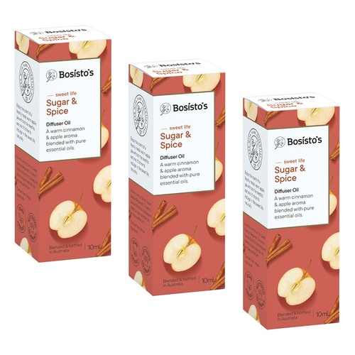 Bosisto's Sugar & Spice Diffuser Oil 10mL Pack of 3