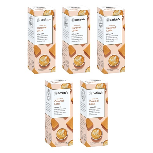 Bosisto's Caramel Latte Diffuser Oil 10mL Pack of 5
