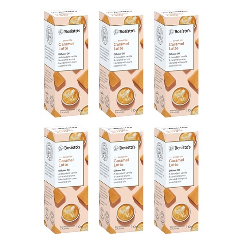 Bosisto's Caramel Latte Diffuser Oil 10mL Pack of 6