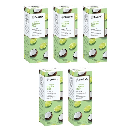 Bosisto's Tropical Bliss Diffuser Oil 10mL Pack of 5