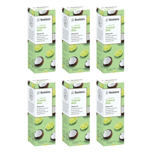 Bosisto's Tropical Bliss Diffuser Oil 10mL Pack of 6