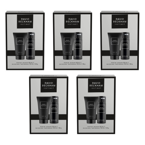 David Beckham Fragrances Instinct Body Spray & Shower Gel 150ml Set Pack of 5