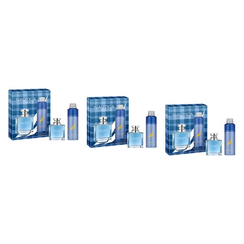 Nautica Voyage EDT Gift Set 50mL 2 Piece Pack of 3