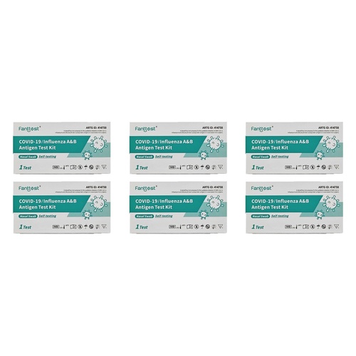 Fanttest Flu A/B and Covid-19 Rapid Antigen Test Pack of 6