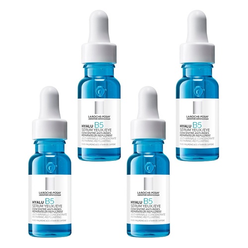 La Roche-Posay Hyalu B5 Hyaluronic Acid Eye Serum 15mL Pack of 4