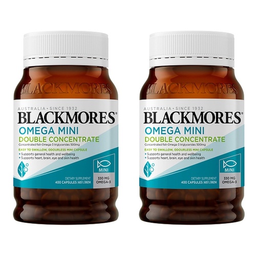 Blackmores Omega Mini Double Concentrate 400 Capsules Pack of 2
