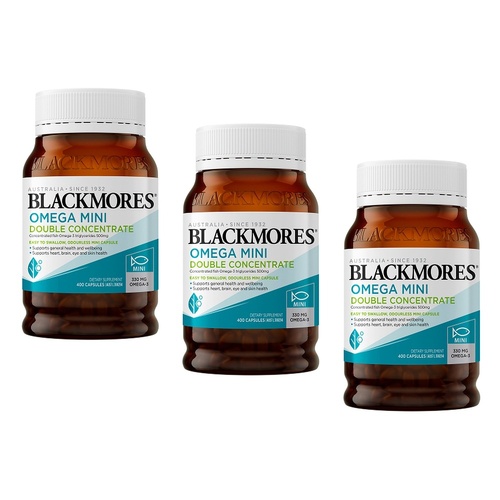Blackmores Omega Mini Double Concentrate 400 Capsules Pack of 3