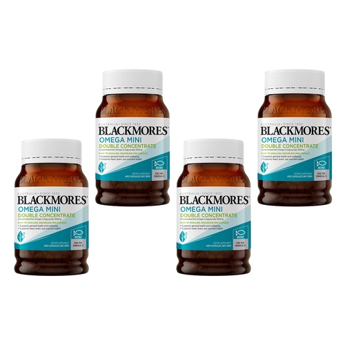 Blackmores Omega Mini Double Concentrate 400 Capsules Pack of 4
