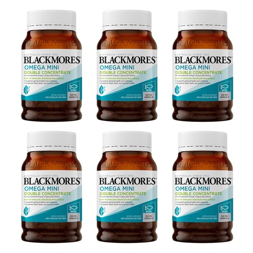 Blackmores Omega Mini Double Concentrate 400 Capsules Pack of 6