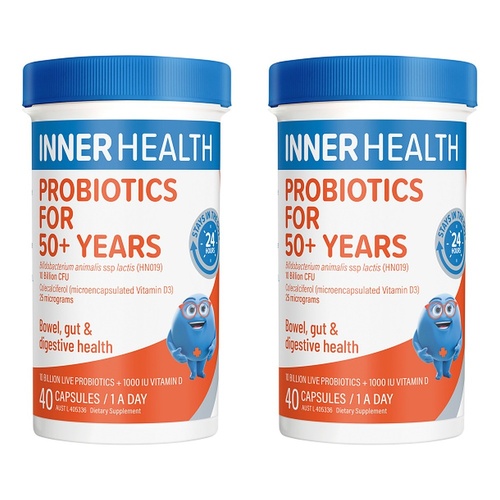 Inner Health Probiotic for 50+ Years 40 Capsules Pack of 2