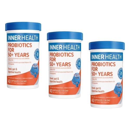 Inner Health Probiotic for 50+ Years 40 Capsules Pack of 3