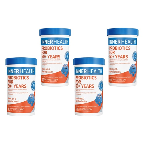 Inner Health Probiotic for 50+ Years 40 Capsules Pack of 4