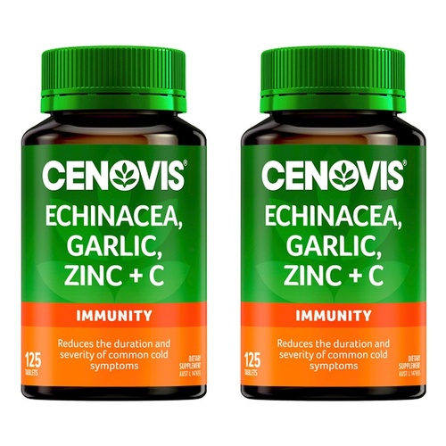 Cenovis Echinacea, Garlic, Zinc & C 125 Tablets Pack of 2