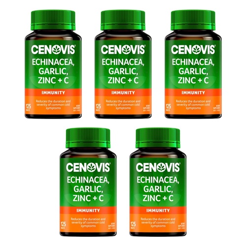 Cenovis Echinacea, Garlic, Zinc & C 125 Tablets Pack of 5