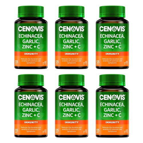 Cenovis Echinacea, Garlic, Zinc & C 125 Tablets Pack of 6