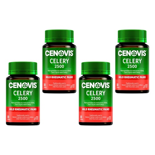 Cenovis Celery 2500 80 Capsules x 3 Bundle of 4