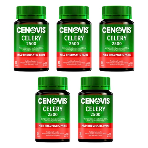 Cenovis Celery 2500 80 Capsules x 3 Bundle of 5
