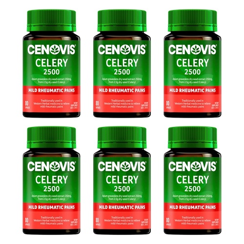 Cenovis Celery 2500 80 Capsules x 3 Bundle of 6