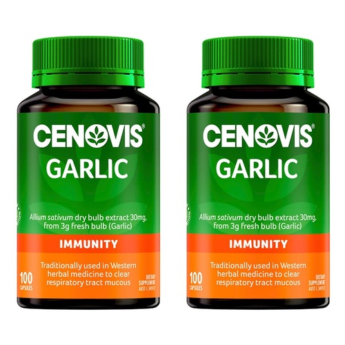 Cenovis Garlic Immune Support 100 Capsules x 3 Bundle of 2