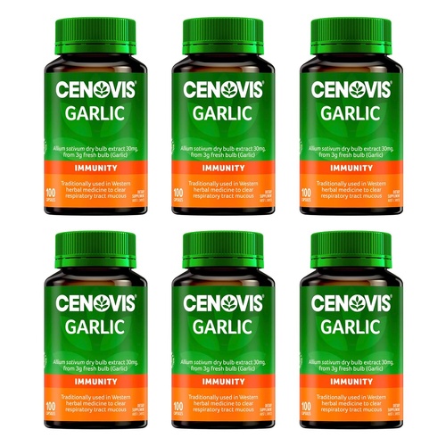 Cenovis Garlic Immune Support 100 Capsules x 3 Bundle of 6