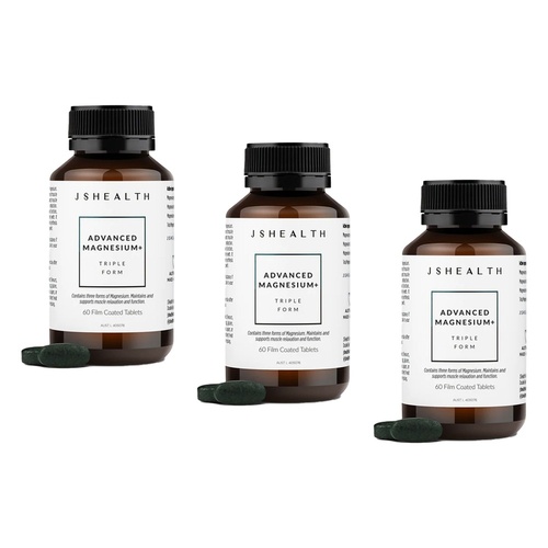 JSHealth Advanced Magnesium+ Triple Form 60 Tablets Pack of 3