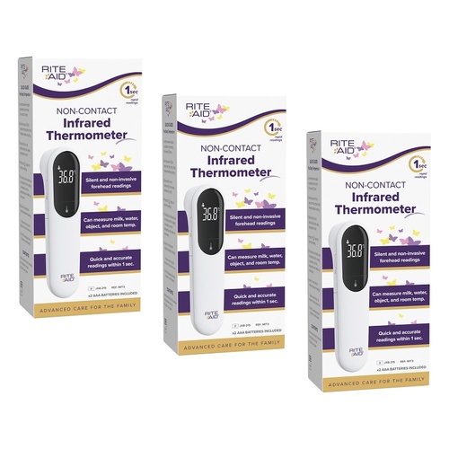 Rite Aid Non-Contact Infrared Thermometer Pack of 3