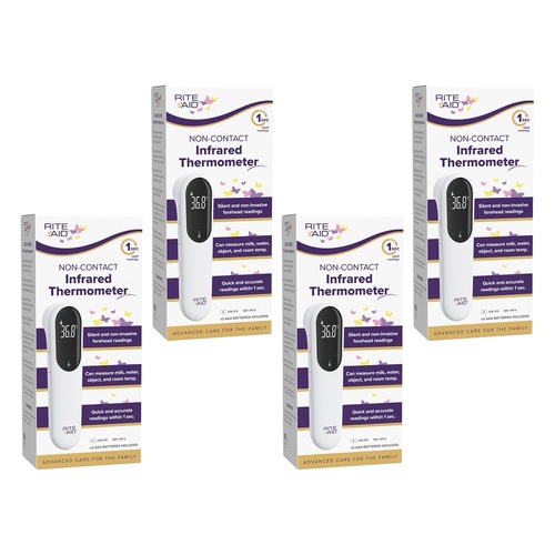 Rite Aid Non-Contact Infrared Thermometer Pack of 4