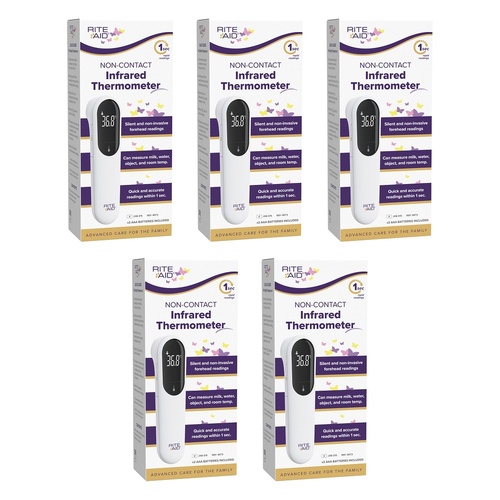 Rite Aid Non-Contact Infrared Thermometer Pack of 5