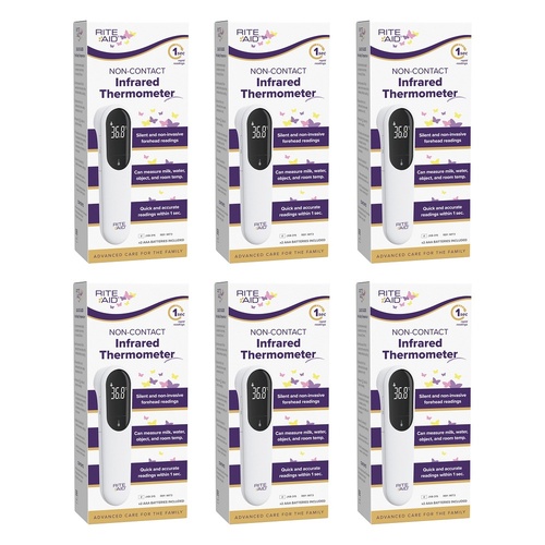Rite Aid Non-Contact Infrared Thermometer Pack of 6