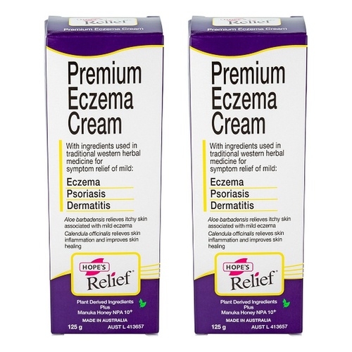 Hope's Relief Premium Eczema Cream 125g Pack of 2