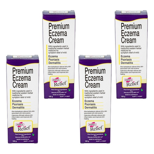 Hope's Relief Premium Eczema Cream 125g Pack of 4