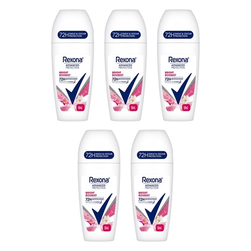 Rexona Advanced Protection 72H Antiperspirant Bright Bouquet 50mL x Bundle of 5