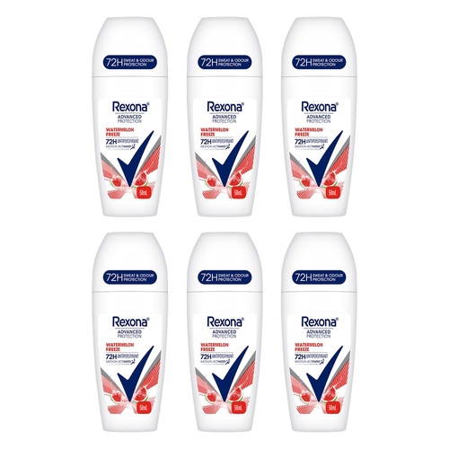 Rexona Advanced Protection 72H Antiperspirant Watermelon Freeze 50mL Pack of 6