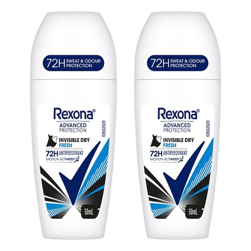 Rexona Advanced Protection 72H Antiperspirant Invisible Dry Fresh Bundle of 2