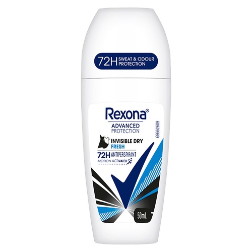 Rexona Advanced Protection 72H Antiperspirant Invisible Dry Fresh 50mL x 6